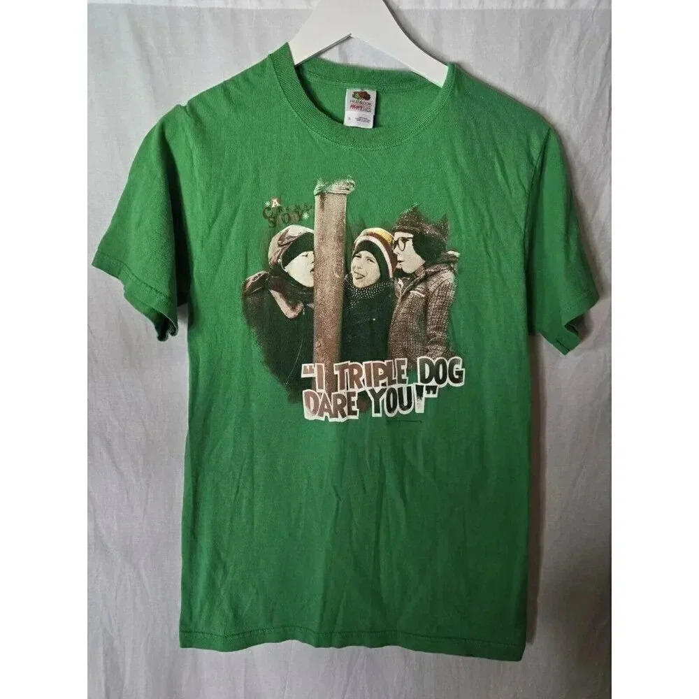 A Christmas Story Graphic T-Shirt  "I Triple Dog Dare You" Short Sleeve Size S